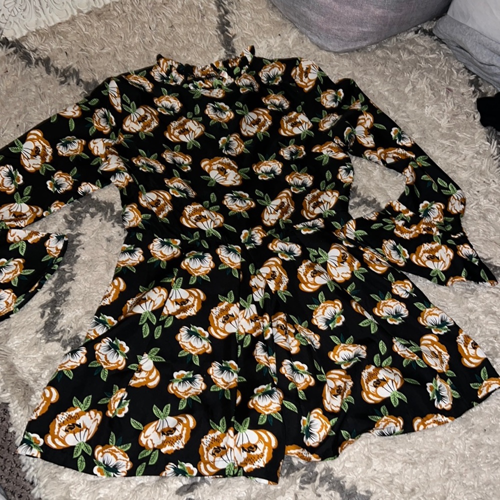 BNWOT black long sleeve shorts romper